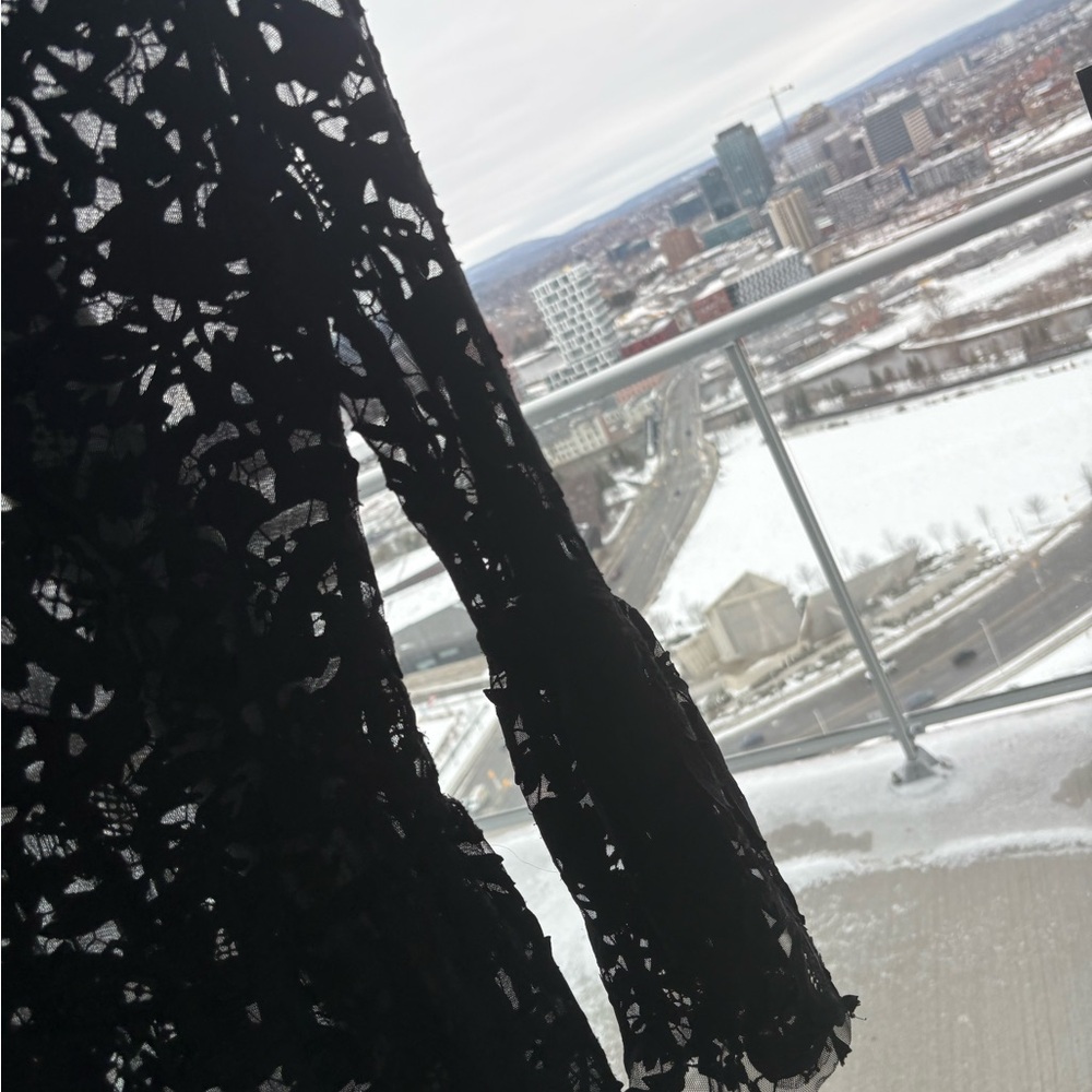 Black Lace Long Sleeve Dress - Picture 6 of 6